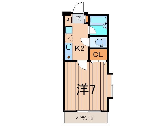 COUP DE CHANCE イースト(1K/4階)の間取り写真