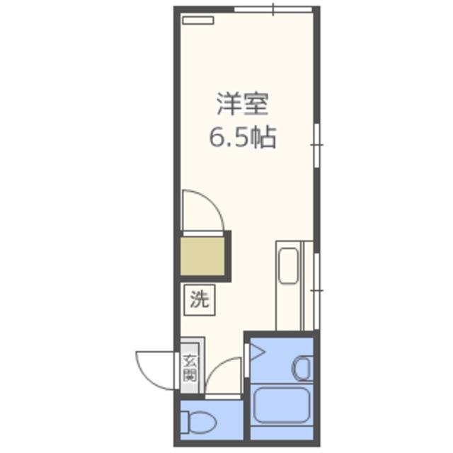 ヒルズ片江(ワンルーム/2階)の間取り写真