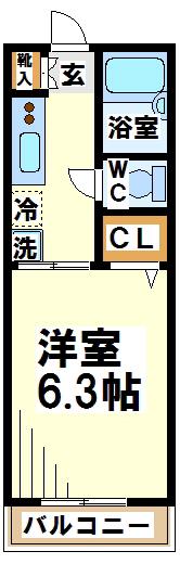 コーポオンタ 弊社管理物件(1K/2階)の間取り写真