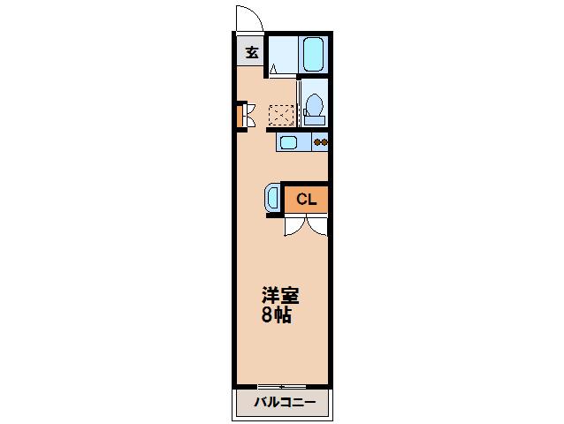コーポエメラルド(1K/1階)の間取り写真