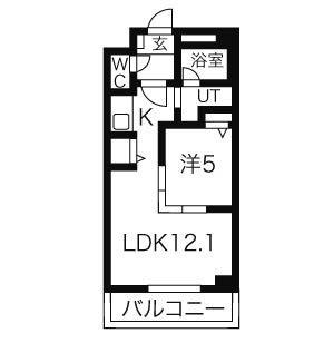 T-COURT(1LDK/1階)の間取り写真