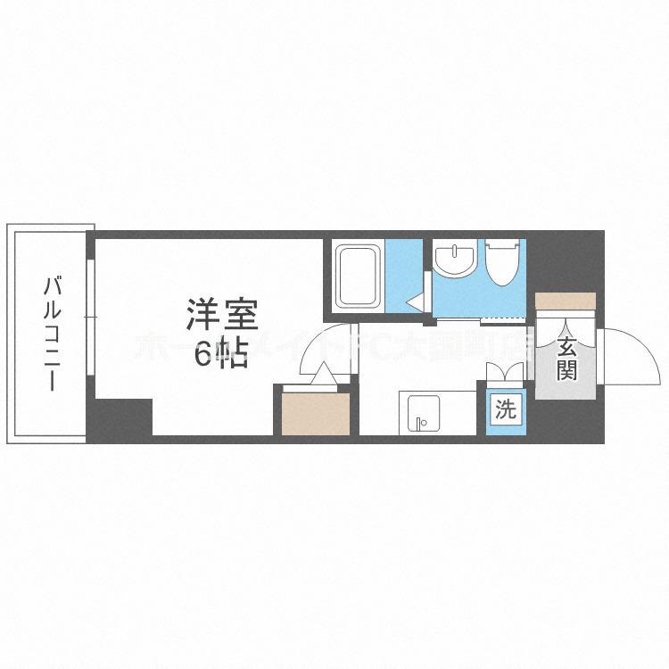 HS梅田イースト(1K/9階)の間取り写真