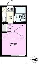 アネックス東川口1期(1K/2階)の間取り写真