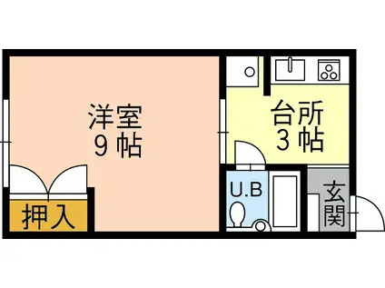 リバーサイド額(1K/2階)の間取り写真