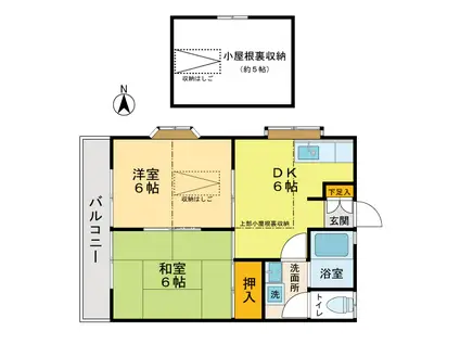 和神III(2DK/2階)の間取り写真