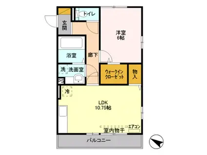 サンブリエ(1LDK/1階)の間取り写真