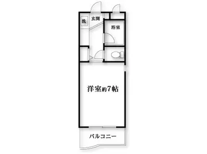 コモラード橋本II(1K/3階)の間取り写真