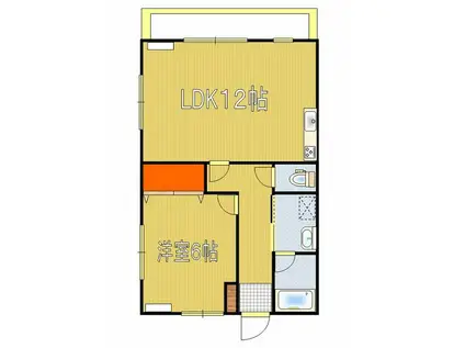 プラチナムII(1LDK/2階)の間取り写真