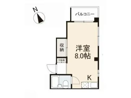 稲井ビル(ワンルーム/4階)の間取り写真