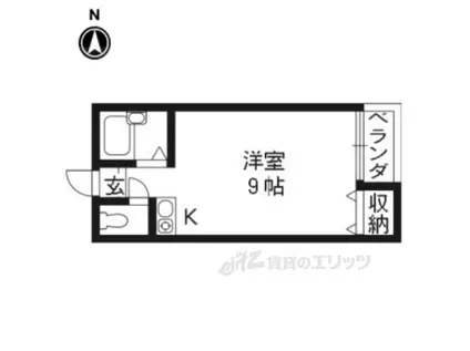 スクエアコート津田(ワンルーム/2階)の間取り写真
