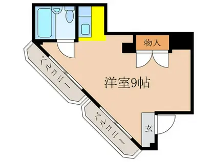 シャトーカズキ(ワンルーム/4階)の間取り写真