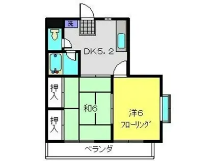 ウチダロイヤルマンション(2DK/3階)の間取り写真