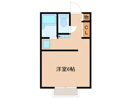 レオパレスフォレステールMORI(1K/2階)の間取り写真