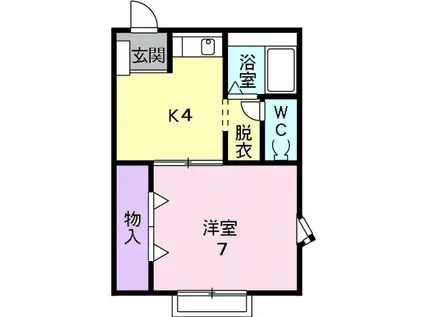 メバルステート(1K/2階)の間取り写真