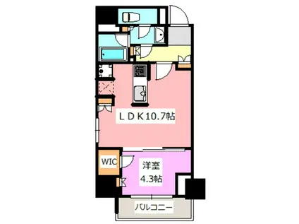 パークリュクス本駒込ステーションプレミア(1LDK/5階)の間取り写真