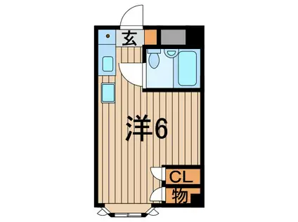 サクラ武蔵浦和(ワンルーム/2階)の間取り写真