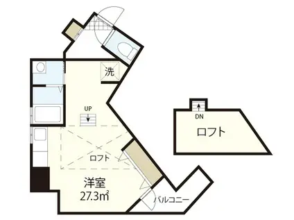 クレール富士見(ワンルーム/7階)の間取り写真