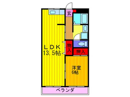 青山コーポ(1LDK/2階)の間取り写真