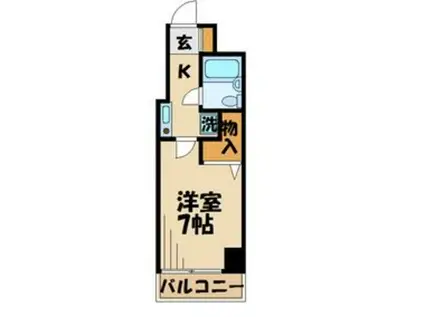 ブランコート仙川(1K/3階)の間取り写真