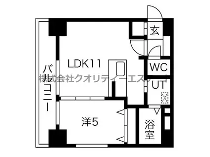 ブロス・ラ・リベルタ(1LDK/9階)の間取り写真