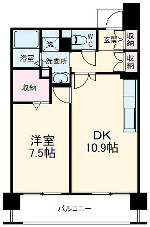 コーポレート稲毛海岸 12階階 間取り