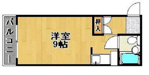 一本木マンション(ワンルーム/4階)の間取り写真