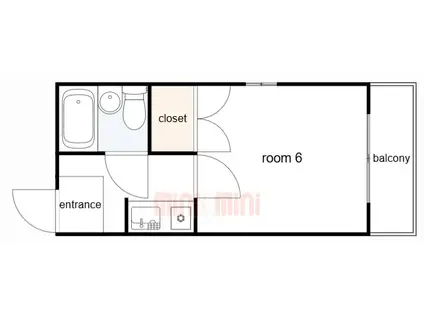ジョンメゾン武庫之荘I(1K/3階)の間取り写真