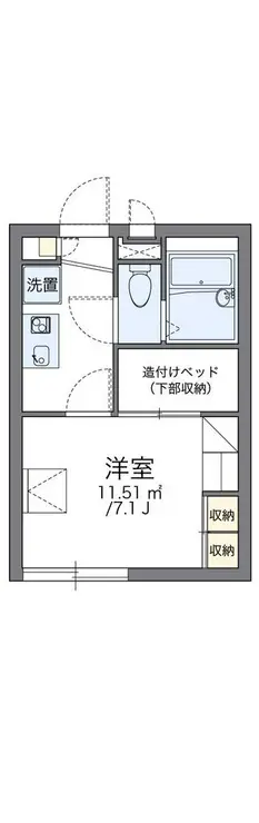 レオパレスプレアデス 2階階 間取り