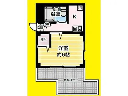 スターゲイツ若宮(1K/4階)の間取り写真