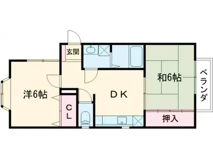 ルミール(2DK/1階)の間取り写真