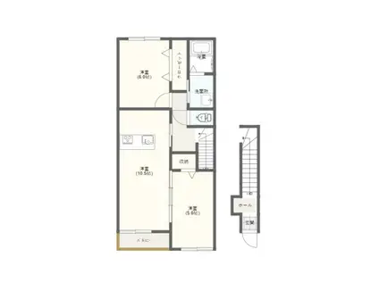 セレブレートI(2LDK/1階)の間取り写真