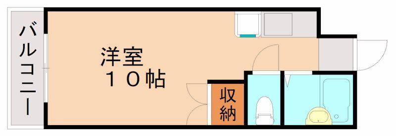 OAK VILLA 松島けやき通(ワンルーム/3階)の間取り写真