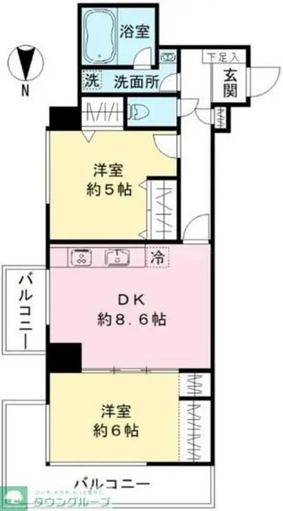 京王目黒マンション 3階階 間取り
