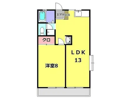 ファミール下田(1LDK/1階)の間取り写真