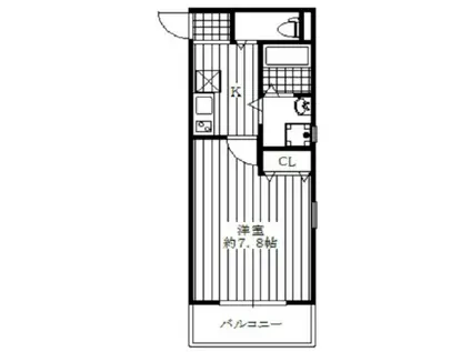 レ・ジュール針中野(1K/2階)の間取り写真