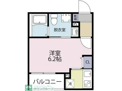 ハイム川崎新町(1K/2階)の間取り写真