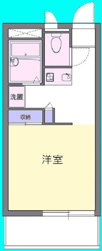 近鉄けいはんな線 新石切駅 徒歩25分 3階建 築28年(1K/1階)の間取り写真