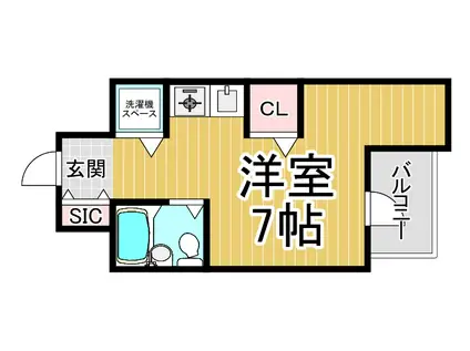 コメットマンション鴻池 B棟(ワンルーム/10階)の間取り写真