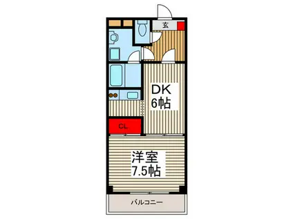 PRENDRE.S(1DK/6階)の間取り写真