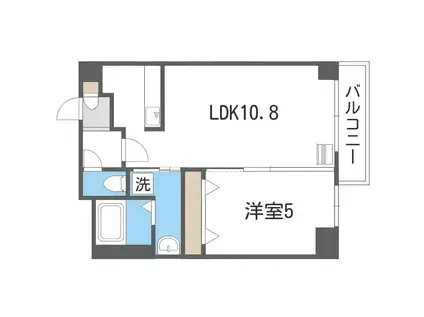 オリオンコート(1LDK/3階)の間取り写真