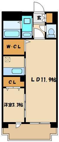 メゾンノーブル(1LDK/2階)の間取り写真