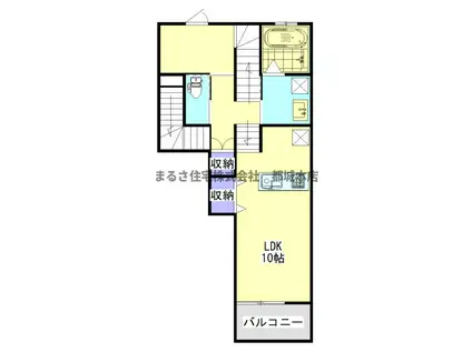 CUORE KANADA(1LDK/2階)の間取り写真