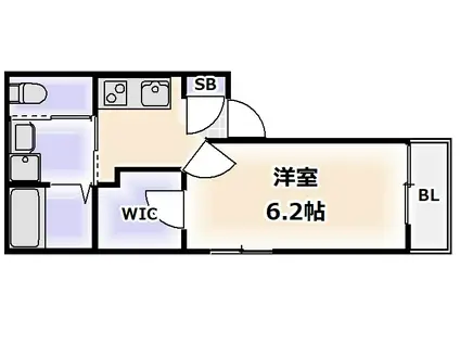 T S TERRACE HIGASHISUMIYOSI DUE(1K/1階)の間取り写真