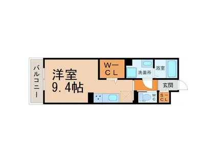 グランドール千種(ワンルーム/3階)の間取り写真