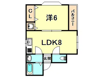 TORTE ARATA (1LDK/2階)の間取り写真