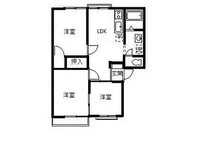 ラフォーレ上野台(3LDK/2階)の間取り写真
