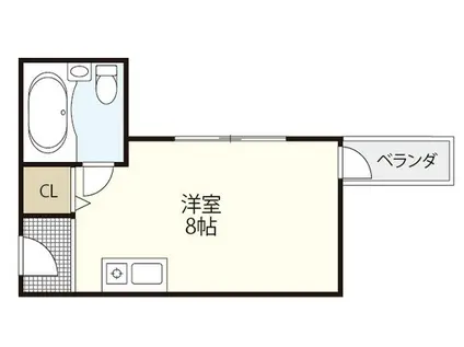 D4O BILL(ワンルーム/2階)の間取り写真