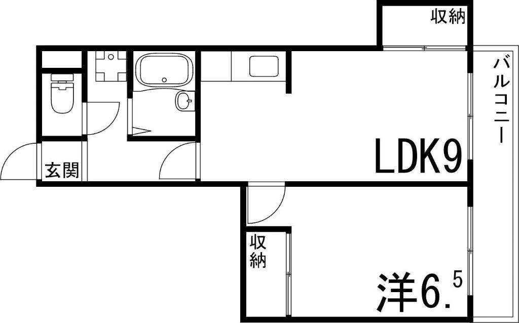 レジデンス西庄(1LDK/3階)の間取り写真