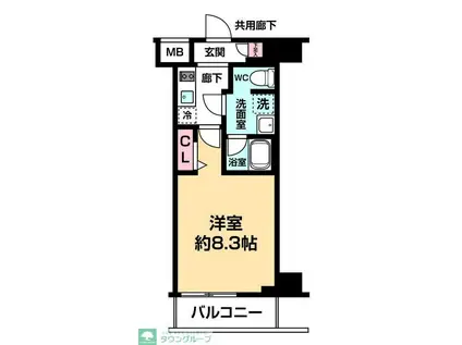 ARCOBALENO KANAMACHIII(1K/3階)の間取り写真