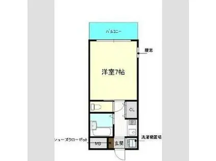 マツダ21(ワンルーム/3階)の間取り写真